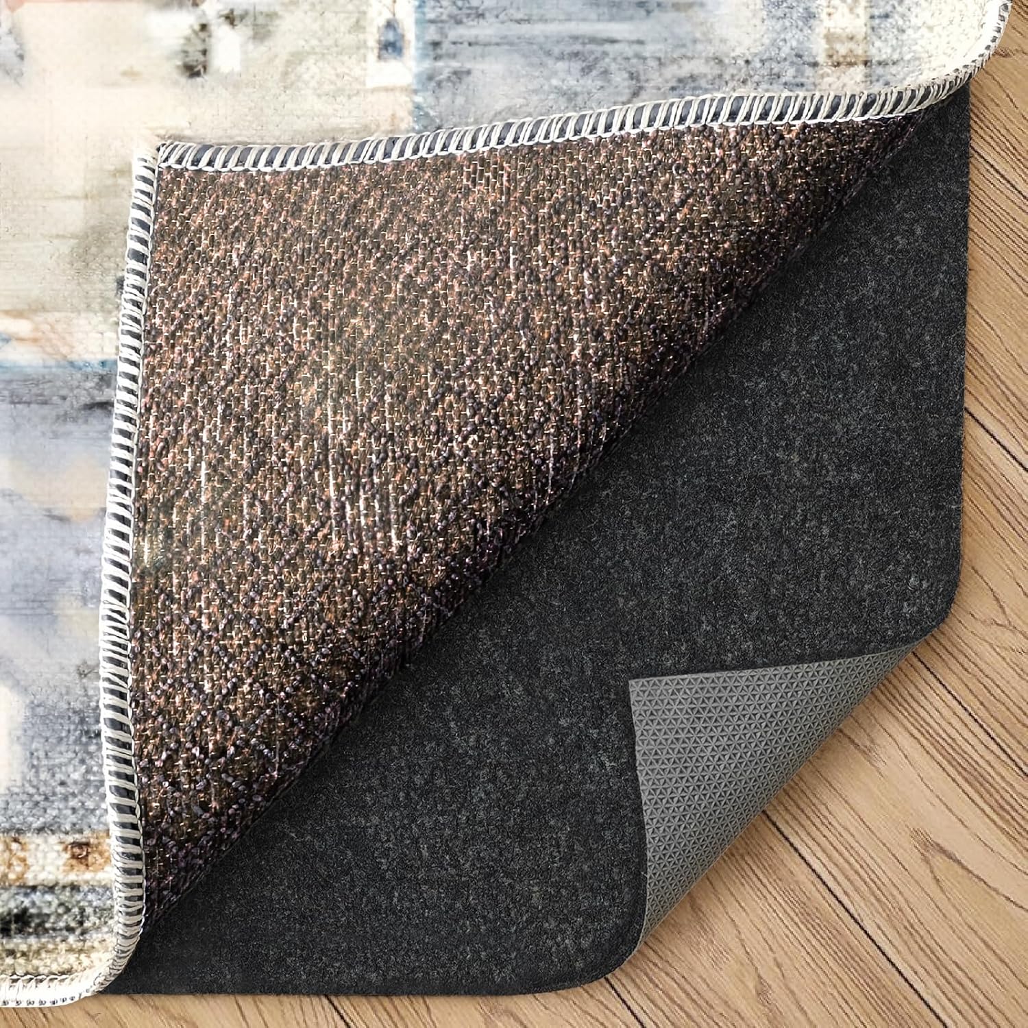 Felt Rug Pad, 2 x 3 Ft Rubber Non-Slip Rug Pad Gripper, Keep Rugs Secure and in Place, Extra Strong Under Carpet Mat Cushion - for All Floors
