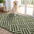 OLANLY Indoor Door Mat, 48x32 Inch, Dirt Resistant and Absorbent, Non-Slip Rubber Backing Floor Mats, Easy Clean Low-Profile Doormat for Entryway, Front Door, and Inside Entrance, Green