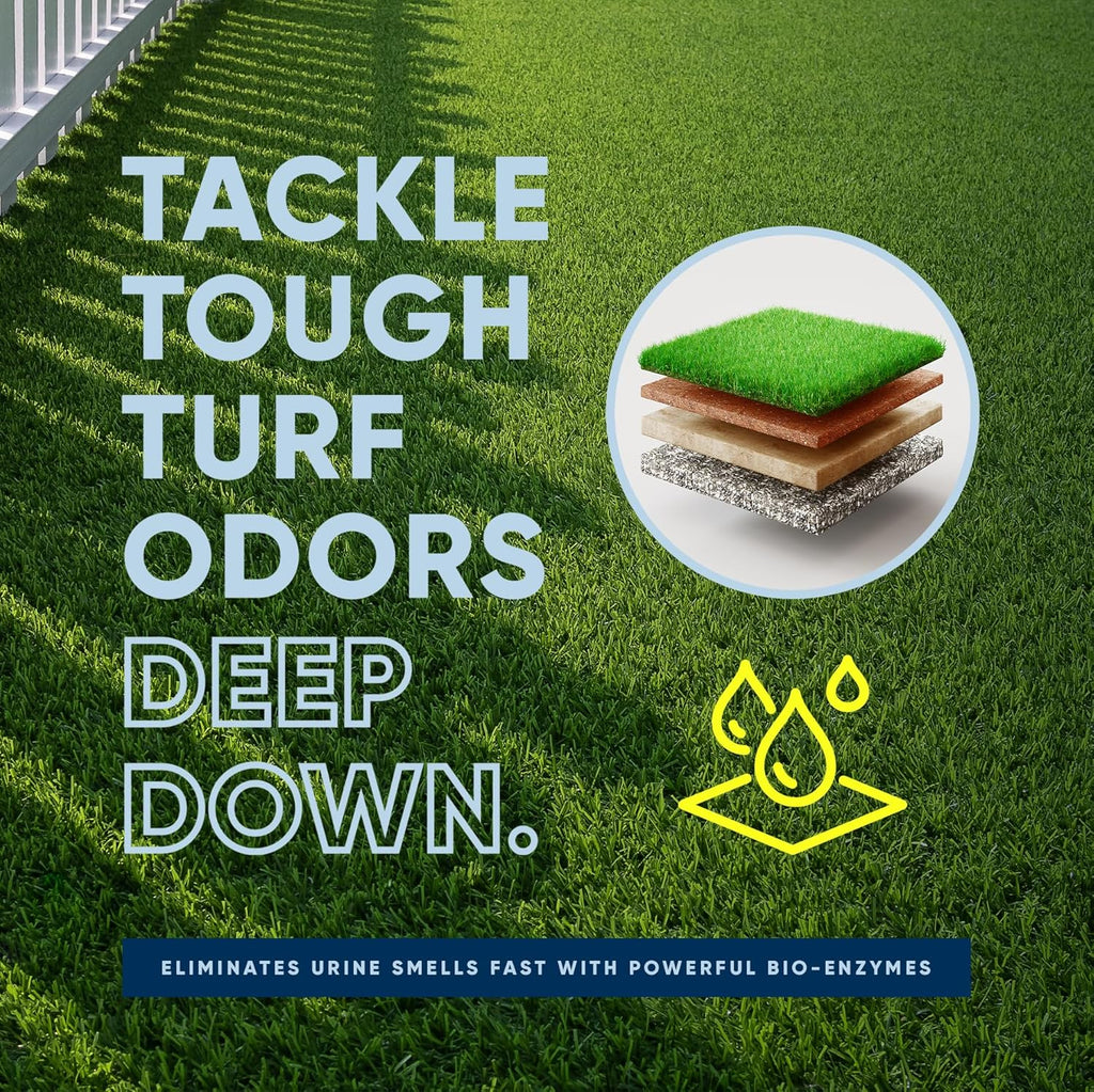 Eco Strong Outdoor Odor Eliminator Outside Dog Urine Enzyme Cleaner Powerful Pet, Cat, Animal Scent Deodorizer | Professional Strength for Yard, Turf, Kennels, Patios, Decks (128 oz W Sprayer)