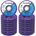 20 Pcs 4" x 5/8" Strip Discs Bulk, Paint Stripping and Rust Removal Wheels for Angle Grinders, Abrasive Grinding Discs for Metal, Wood, and Fiberglass, Purple