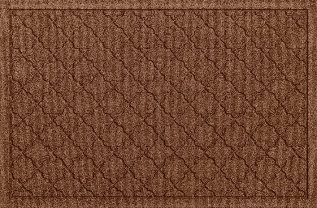 WaterHog Heavy Duty Doorway Mat, 2' x 3', Made in USA, Durable & Skid-Resistant Entryway Mat, Water-Trapping, Indoor/Outdoor Decorative Floor Covering, Cordova Collection, Dark Brown