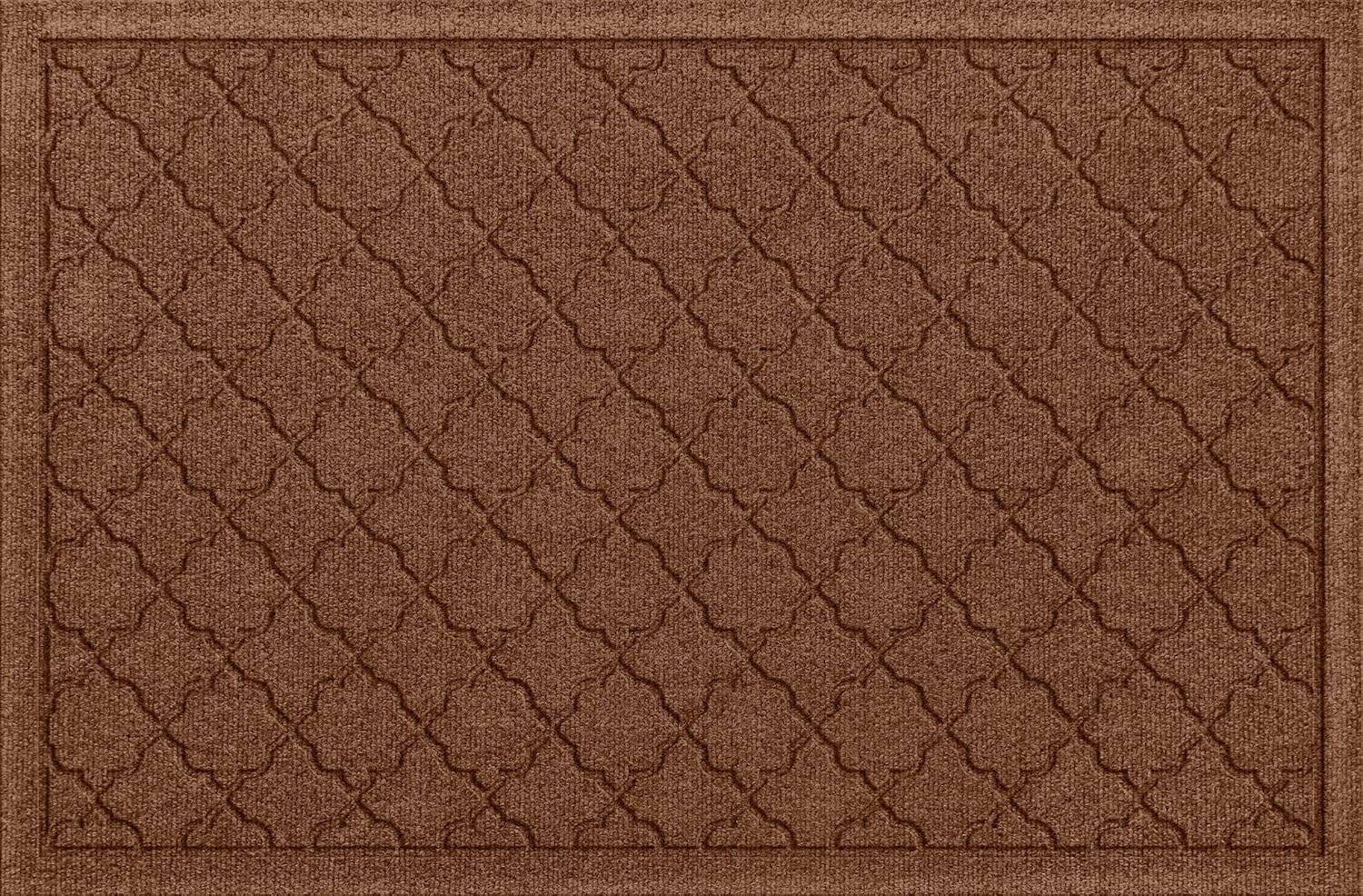WaterHog Heavy Duty Doorway Mat, 2' x 3', Made in USA, Durable & Skid-Resistant Entryway Mat, Water-Trapping, Indoor/Outdoor Decorative Floor Covering, Cordova Collection, Dark Brown
