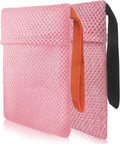 2 Pack Soap Bag Different Roughness Deep and Gentle,Bar Soap Pouch Saver Pocket,Body Scrubber Shower Sponge Loofah,Exfoliating Bath Sponge (Pink)