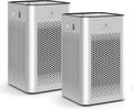Medify MA-25 Air Purifier with True HEPA H13 Filter | 825 ft² Coverage in 1hr for Allergens, Smoke, Wildfires, Odors, Pollen, Pet Dander | Removal to 0.1 Microns | Silver, 2-Pack