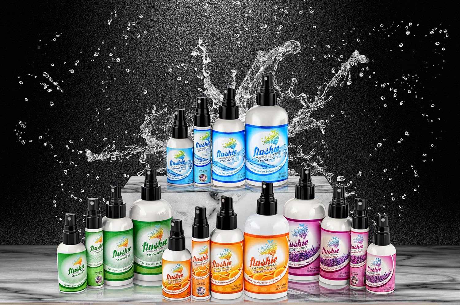 Flushie Pre-Toilet Sprays for Poop Travel Size Toiletries Bathroom Spray for Poop Spray for Toilet Deodorizer Traveling Essentials Poop deodorizer Poop Odor eliminator