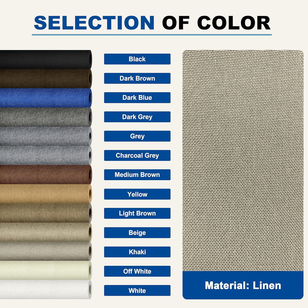 KING MOUNTAIN Linen Repair Patches, Self-Adhesive Fabric Patches, 4 X 63 inch Extra Size, Multi Color, Can be Used for Sofa Repair and Linen Clothes Repair（Khaki1.0