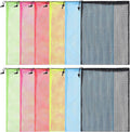 12Pcs Mesh Laundry Drawstring Bag,Nylon Drawstring Gym Bag with Cord Lock Closure 18"X24"