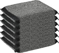 Steel Wool Scrub Sponges Kitchen, Reusable Dish Scrubber Sponge, for Pots, Pans, Gentle and Scratch Free - 6 Pack Black