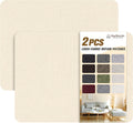 KING MOUNTAIN Fine Linen Fabric Patches, Self-Adhesive, 8x11 inch, 2 PCS, Multi Color, For Linen Sofa and Clothes Repair (Off White, 8" x 11" - 2PCS)