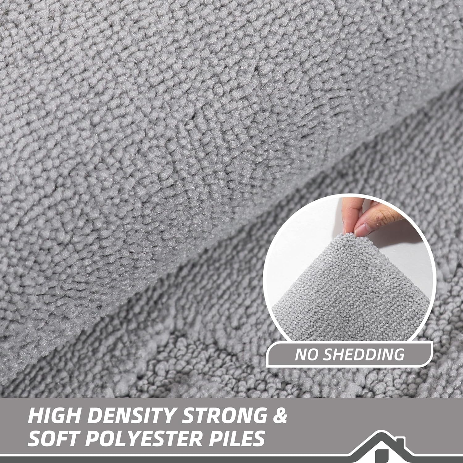 BEQHAUSE Door Mat 20" x 32", Non-Slip Door Mats Indoor Entryway Rugs Washable Low-Profile Absorbent and Stain Resist Floor Mats, Dog Door Mat for Front Back Door, Muddy Wet Shoes & Paws, Light Grey