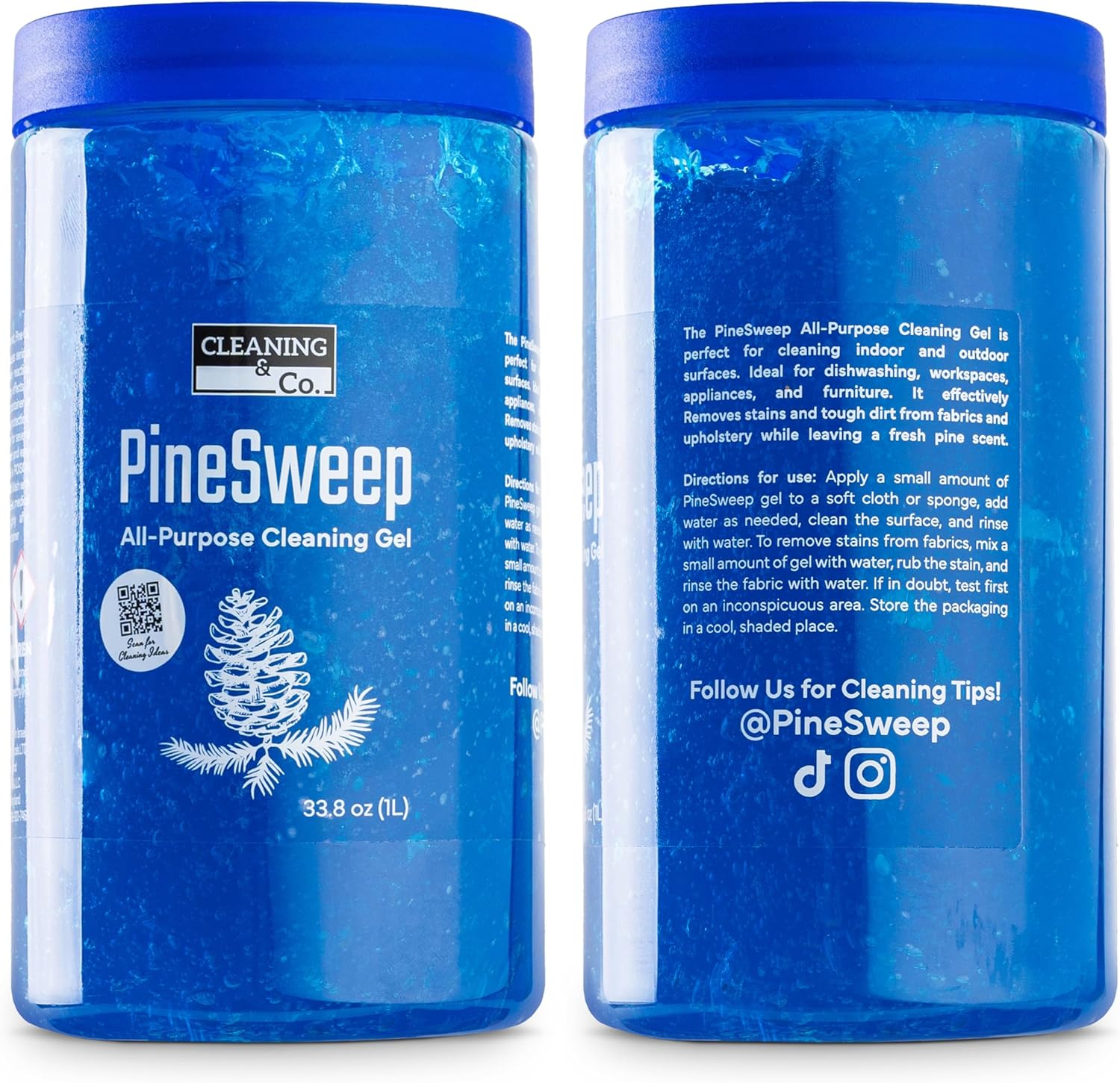 All-Purpose Cleaning Gel with Pine Oil – Multipurpose Household Cleaner for Bathroom, Kitchen, Floors, Laundry & More, 33.8 Fl Oz