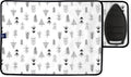 Encasa Homes Ironing Mat/Pad (Small 28"x20") with 3mm Padding & Silicone Iron Rest for Steam Pressing on Tabletop or Bed - Heat Resistant, Portable, Quilting & Travel Blanket - Black Arrow
