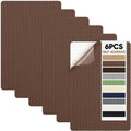 Canvas Patch 5.5 x 8 Inches 6Pcs Self-Adhesive Waterproof Canvas Patch Kit for Repairing Tents,Sofas,Boat Covers,Camping Chair,Awnings,Car Seats.(Brown)