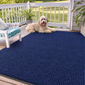 OLANLY Front Door Mat Indoor Outdoor Entrance, Waterproof Heavy Duty Doormat, Fade Resistant, Low Profile, Easy Clean Patio Porch Welcome Floor Mats for Entry, 71x47, Blue