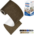 KING MOUNTAIN Linen Repair Patches, Self-Adhesive Fabric Patches, 4 X 63 inch Extra Size, Multi Color, Can be Used for Sofa Repair and Linen Clothes Repair (Dark Brown2.0)
