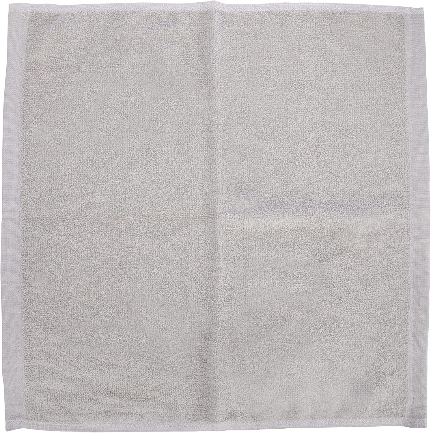 Superio Cotton Terry Washcloths Grey Towels 100% Cotton Cleaning Cloth 16" Rags Wash Clothes for Body and Face, Spa Towels, Multi Purpose (6, 16"x16")