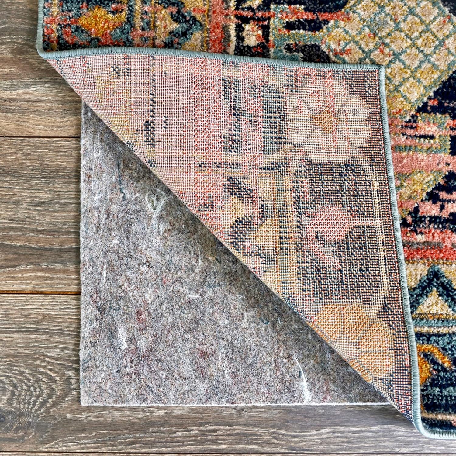 RUGPADUSA - Dual Surface - 6'x9' - 1/8" Thick - Felt + Rubber - Non-Slip Backing Rug Pad - Adds Low-Profile Comfort and Protection