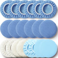 20 Pack Buffing Pads, Polishing Pad Covers, Microfiber & Wool for 9–10 Inch Buffer Polisher; Car Buffer Accessories for Car Detailing Kit; Wax, Polishing Compound & Polish Finishing, Durable Set