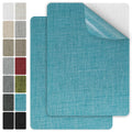 J.CARP 2Pcs Linen Repair Patches, Large Self-Adhesive Fabric Patch for Sofas, Couch, Furniture, Car Seats (8 * 11 inches-2PCS Blue)