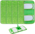 Reusable Pads Compatible with Swiffer Sweeper Mops - Washable Microfiber Mop Pad Refills - 12 Inch Floor Cleaning Mop Head Pads Work Wet and Dry - 5 Pack