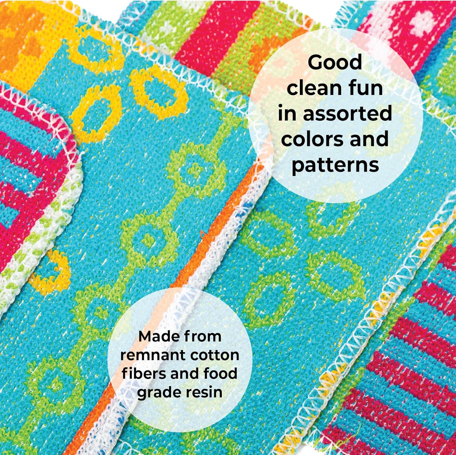 Skoy Scrub, 2-pack Reusable, Non-Scratching Dish Scrubber for Kitchen and Household Cleaning, Planet-Friendly, Dishwasher Safe Soft Scrub, Monochromatic Colors