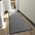 Yimobra Front Door Mat Outside Entrance 72 x 24, Waterproof and Washable Outdoor Mat, Non Slip Rubber Backing, Heavy Duty Welcome Matt for Home Entry Floor Porch Garage Office, Low Profile, Grey