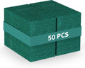 50 Pack Heavy Duty Green Scouring Pads 4x6 Inch – Large Non Scratch Scrub Pads Bulk for Kitchen, Dishes, Pots, Pans, Grill & Household Cleaning – Reusable Multipurpose Scrubber Pads