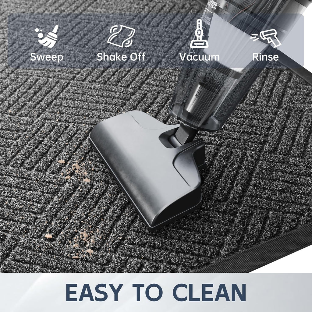 Front Door Mat, 5' x 4' Heavy Duty Indoor Outdoor Doormat, Non-Slip Backing Welcome Mats for Entryway, Low Profile, Commercial Door Mats