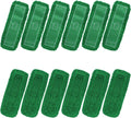 Matthew Cleaning 24'' Industrial Strength Cotton Dust Mop Refill Washable Replacement Heads for Residential & Commercial Use Fit Standard Dust Mop Frames, Hardwood,Concrete Floors Green 12 Pack