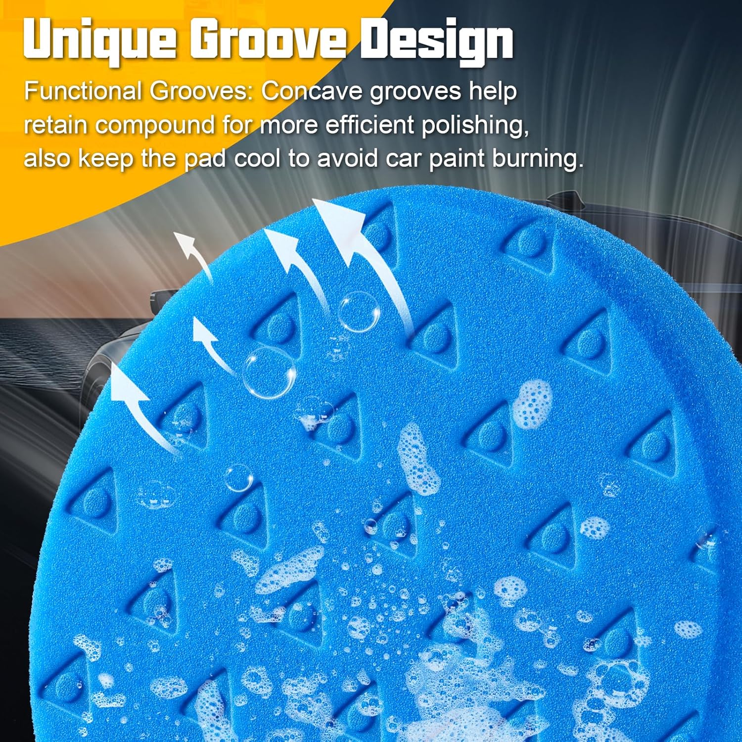 8 Pcs Buffing Polishing Pads, 6 Inch Polishing Pads, Car Compound Buffing Sponge Pads and Woolen Pads Cutting Polishing Pad Kit for Car Buffer Boat Compounding, Polisher & Waxing