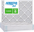 Aerostar 8x16x1 MERV 8, Pleated Air Filter, 8x16x1, Box of 6, Made in the USA