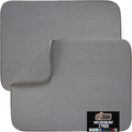 GORILLA GRIP Ultra Water Absorbent Microfiber Dish Drying Mat, Quick Dry Thick Mesh, Slip Resistant Pad for Sink Dishes or Under Rack, Kitchen Counter Accessories, 16x18, Machine Wash, 2 Pack Gray