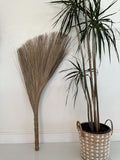 Vietnamese Natural Straw Broom/Handmade Coconut Leaf Broom for Outdoor, Patio, Driveway, Garden, Fireplace (26" Length)