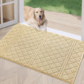 REFETONE Indoor Doormat, Front Back Door Mat 20"x32" Absorbent Rubber Backing Non Slip Door Mats, Low-Profile Resist Dirt Entrance Rugs, Machine Washable Door Rug Inside Floor Mat for Entryway, Golden