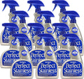 HOPE'S Perfect Stainless Steel Cleaner and Polish, 22-Ounce, Streak-Free Self-Polishing Formula, Blocks Fingerprints, Pack of 12