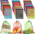 13"X15.5" 100Pcs Mesh Laundry Drawstring Bag Nylon Drawstring Gym Bag with Cord Lock Closure