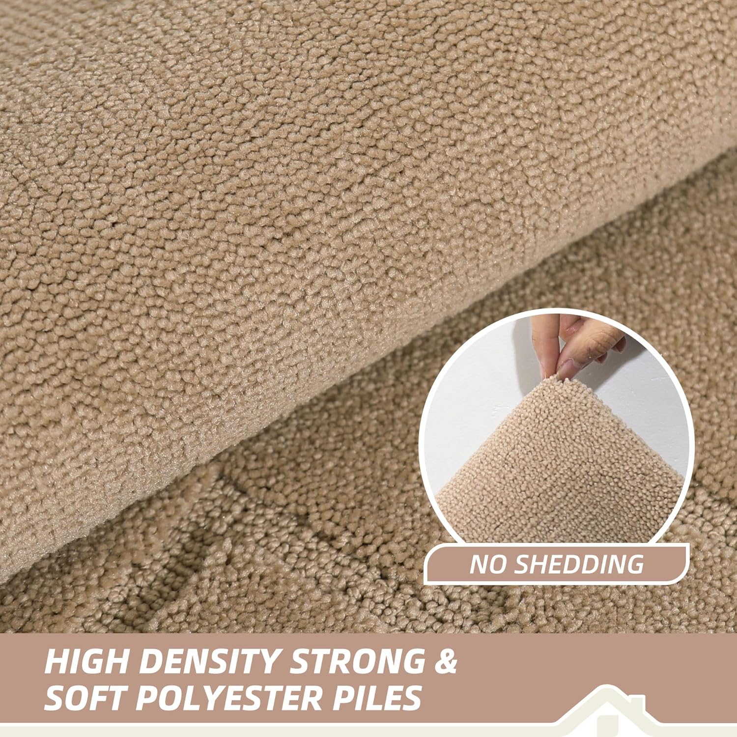 BEQHAUSE Door Mat 24" x 60", Non-Slip Door Mats Indoor Entryway Rugs Washable Low-Profile Absorbent and Stain Resist Floor Mats, Dog Door Mat for Front Back Door, Muddy Wet Shoes & Paws, Beige