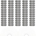 60 Pieces Washing Machine Lint Traps with 60 Cable Ties, Rust-Proof Stainless Steel Lint Traps Laundry Mesh Hose Filter Screen Catcher for Washing Machine Discharge Hoses