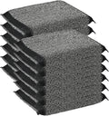 Steel Wool Scrub Sponges Kitchen, Reusable Dish Scrubber Sponge, for Pots, Pans, Gentle and Scratch Free - 12 Pack Black