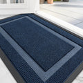 OLANLY Front Door Mat Indoor Outdoor Entrance, Waterproof All-Season, All-Weather Doormat, Sturdy Natural Rubber, Fade Resistant, Low Profile, Easy Clean Patio Porch Entryway Mat, 71x23, Blue