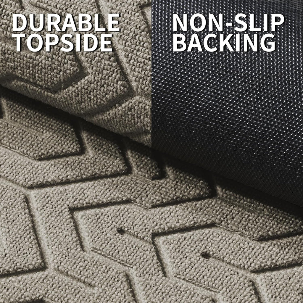 Yimobra Large Door Mat Outside Entrance 47x32, Waterproof Heavy Duty Outdoor Mats for Front Door, Non Slip Rubber Entry Mat for Garage Patio, Easy Clean, Beige