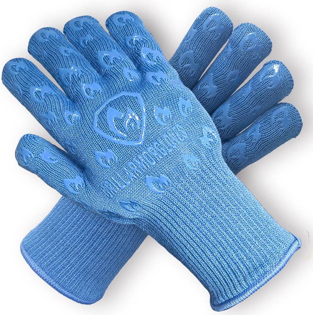 Grill Armor Oven Gloves 932°F Extreme Heat & Cut Resistant Oven Mitts with Fingers for BBQ, Cooking, Grilling, Baking – Accessory for Smoker, Cast Iron, Fire Pit, Camping, Fireplace, Griddle & More