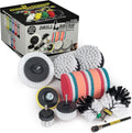 Drill Brush Power Scrubber by Useful Products - Carpet Cleaner - Car Cleaning Kit - Car Wash Kit - Glass, Glass Cooktop, Upholstery Cleaner - Upholstery Brush For Auto Detailing - Pet Hair Remover Set