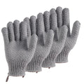 Bath Exfoliating Gloves - 2 Pairs of Lengthened and Large Scrubbing Gloves for Shower, Spa, and Massage - Perfect for Exfoliating Body, Face, Hands, and Feet(2 paris gary)