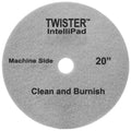 Diversey DDT800353 TASKI Twister Intellipad Diamond Coated Floor Machine Cleaning Pad, Made in USA, Burnish to High Super Gloss Finish, Grey/Brown, 20-inch (Pack of 2)