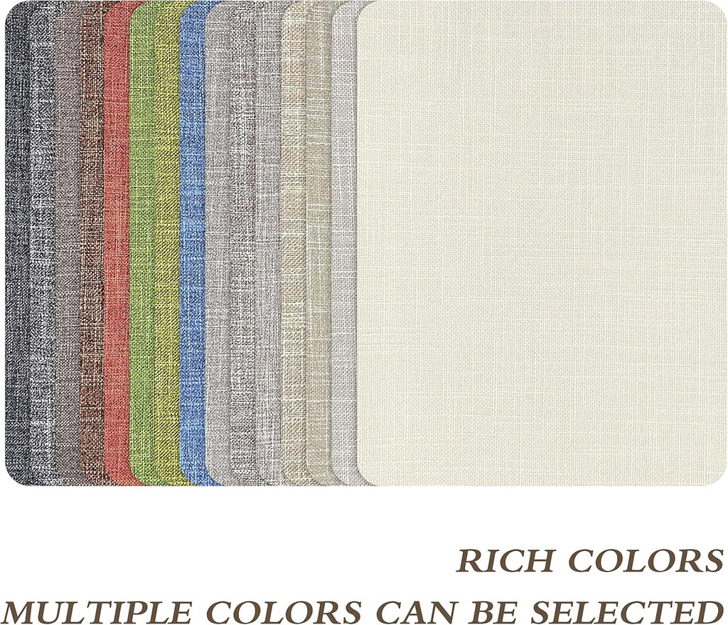 KING MOUNTAIN Fine Linen Fabric Patches, Self-Adhesive, 8x11 inch Extra Size, Multi Color, For Linen Sofa and Clothes Repair