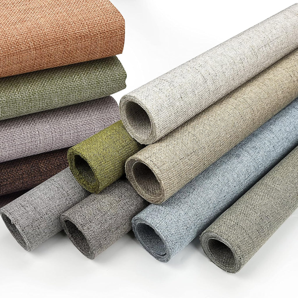 Coarse Linen Repair Patches, Self-Adhesive Linen Fabric Patches, 12X40 inch Extra Size, Multi Color, Can be Used for Linen Sofa Repair and Linen Clothes Repair(12" x 40",Cocoa Color)