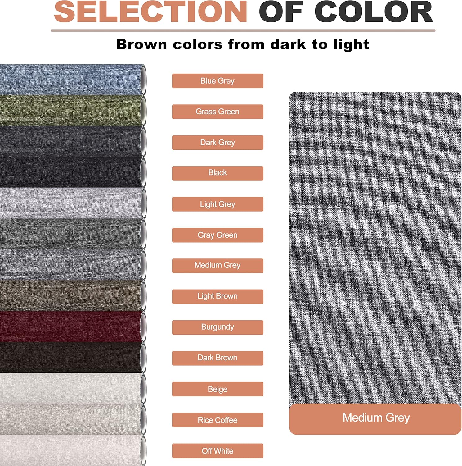 Fine Linen Fabric Patches, Self-Adhesive, Extra Large 12x40 Inch, Multi Color, for Sofa & Clothes Repair
