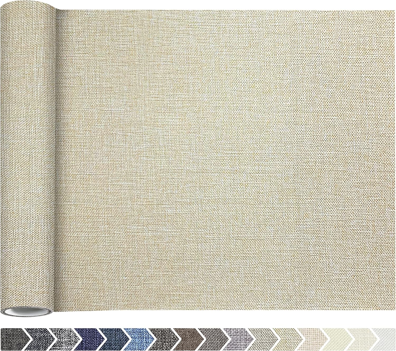 Coarse Linen Repair Patches, Self-Adhesive Linen Fabric Patches, 12X40 inch Extra Size, Multi Color, Can be Used for Linen Sofa Repair and Linen Clothes Repair(12" x 40",Beige 1.0)