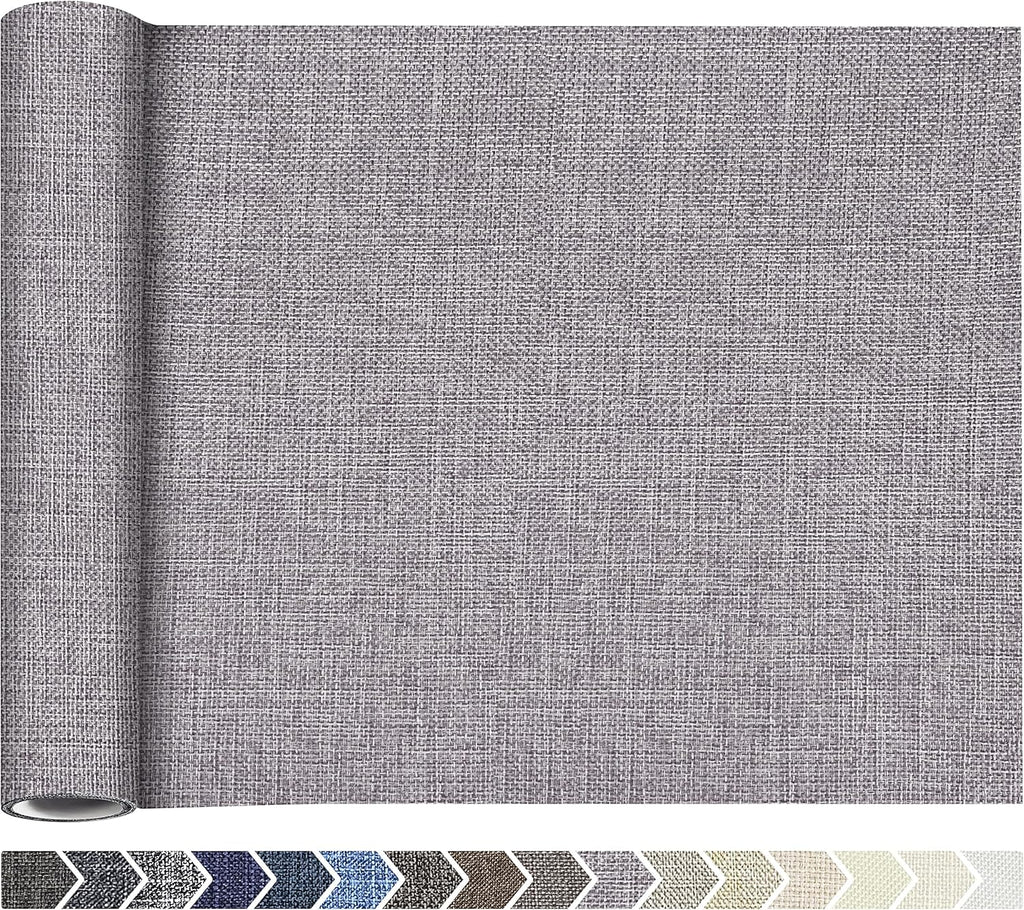 Coarse Linen Repair Patches, Self-Adhesive Linen Fabric Patches, 12X40 inch Extra Size, Multi Color, Can be Used for Linen Sofa Repair and Linen Clothes Repair(12" x 40",Light Grey)